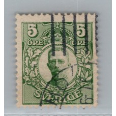 SUECIA 1910 Yv 58 ESTAMPILLA USADA 26,5 EUROS